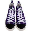 Floral blue pattern  Men s Mid-Top Canvas Sneakers View1