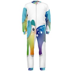 Illustrations Elephant Colorful Pachyderm Onepiece Jumpsuit (men)  by HermanTelo