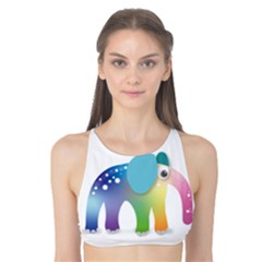 Illustrations Elephant Colorful Pachyderm Tank Bikini Top