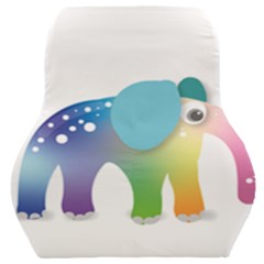 Illustrations Elephant Colorful Pachyderm Car Seat Back Cushion  by HermanTelo