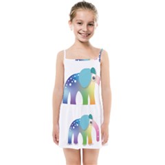 Illustrations Elephant Colorful Pachyderm Kids  Summer Sun Dress
