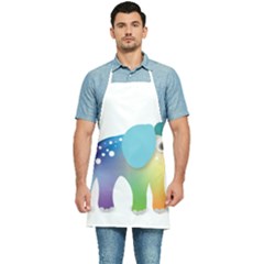 Illustrations Elephant Colorful Pachyderm Kitchen Apron by HermanTelo