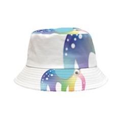 Illustrations Elephant Colorful Pachyderm Inside Out Bucket Hat