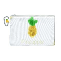 Pineapple Fruit Watercolor Painted Canvas Cosmetic Bag (large)