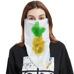 Pineapple Fruit Watercolor Painted Face Covering Bandana (triangle) by Mariart