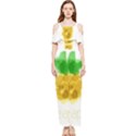 Pineapple Fruit Watercolor Painted Draped Sleeveless Chiffon Jumpsuit View1