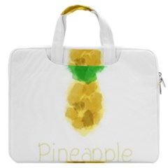 Pineapple Fruit Watercolor Painted Double Pocket Laptop Bag by Mariart