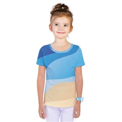 Illustrations Waves Line Rainbow Kids  One Piece Tee