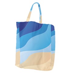 Illustrations Waves Line Rainbow Giant Grocery Tote
