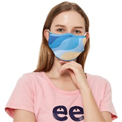 Illustrations Waves Line Rainbow Fitted Cloth Face Mask (adult)