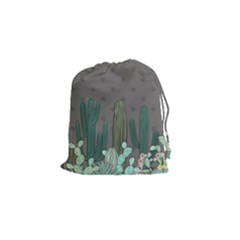Cactus Plant Green Nature Cacti Drawstring Pouch (small)