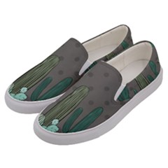 Cactus Plant Green Nature Cacti Men s Canvas Slip Ons by Mariart