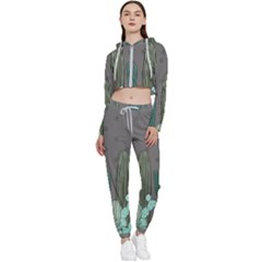 Cactus Plant Green Nature Cacti Cropped Zip Up Lounge Set by Mariart
