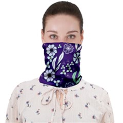 Floral Blue Pattern  Face Covering Bandana (adult)