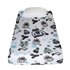 Winter story patern Fitted Sheet (Single Size)