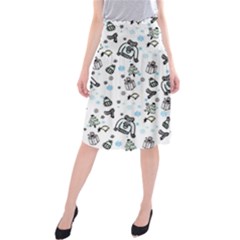 Winter story patern Midi Beach Skirt