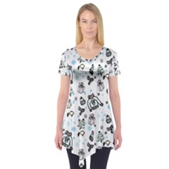 Winter story patern Short Sleeve Tunic 