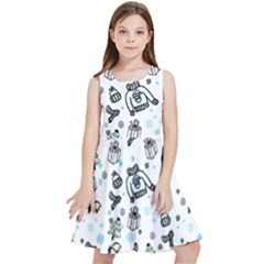 Winter story patern Kids  Skater Dress