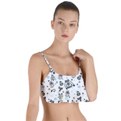 Winter Story Patern Layered Top Bikini Top 