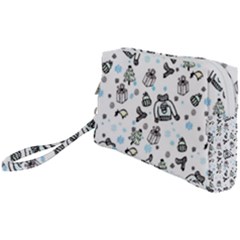 Winter story patern Wristlet Pouch Bag (Small)