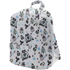 Winter story patern Zip Up Backpack