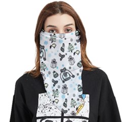 Winter Story Patern Face Covering Bandana (triangle) by MintanArt