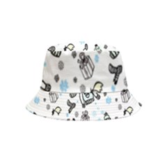 Winter Story Patern Inside Out Bucket Hat (kids) by MintanArt