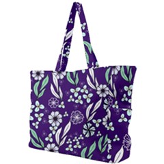 Floral Blue Pattern  Simple Shoulder Bag