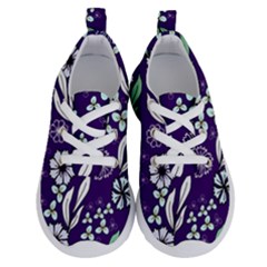 Floral Blue Pattern  Running Shoes by MintanArt