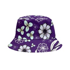 Floral Blue Pattern  Bucket Hat by MintanArt