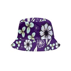 Floral Blue Pattern  Bucket Hat (kids) by MintanArt