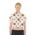 Tangerines Photo Motif Pattern Design Cotton Crop Top View2