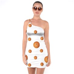 Tangerines Photo Motif Pattern Design One Soulder Bodycon Dress by dflcprintsclothing