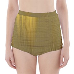 Golden High-waisted Bikini Bottoms