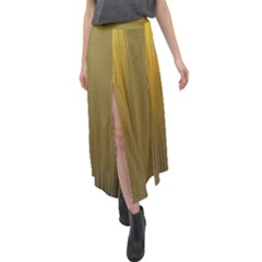 Golden Velour Split Maxi Skirt