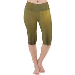 Golden Lightweight Velour Cropped Yoga Leggings