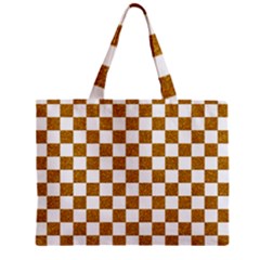 Checkerboard Gold Zipper Mini Tote Bag by impacteesstreetweargold