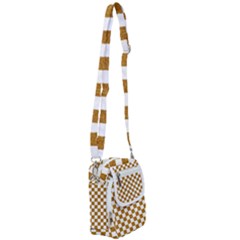 Checkerboard Gold Shoulder Strap Belt Bag by impacteesstreetweargold