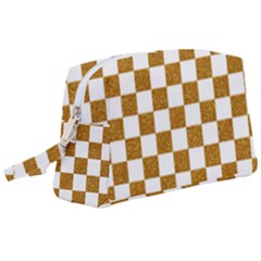 Checkerboard Gold Wristlet Pouch Bag (large) by impacteesstreetweargold