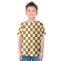 Checkerboard Gold Kids  Cotton Tee