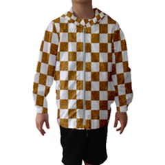 Checkerboard Gold Kids  Hooded Windbreaker by impacteesstreetweargold