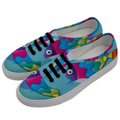 Illustrations Fish Sea Summer Colorful Rainbow Men s Classic Low Top Sneakers
