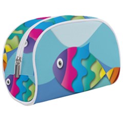 Illustrations Fish Sea Summer Colorful Rainbow Makeup Case (medium)