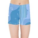 Online Woman Beauty Blue Kids  Sports Shorts View1