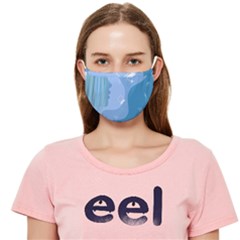 Online Woman Beauty Blue Cloth Face Mask (adult)