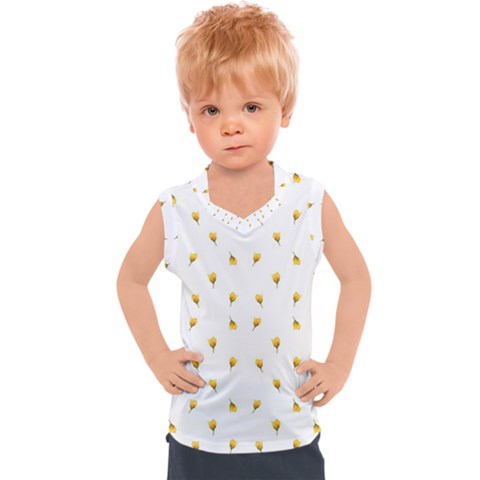 Bright Rose Motif Print Pattern Kids  Sport Tank Top by dflcprintsclothing