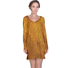 Golden 3 Long Sleeve Nightdress by impacteesstreetweargold