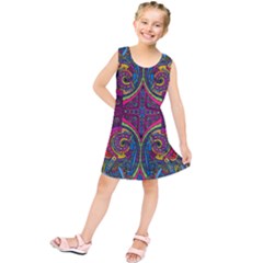 Colorful Boho Pattern Kids  Tunic Dress by designsbymallika