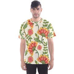 Orange Flowers Men s Sport Mesh Tee