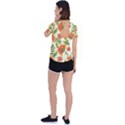 Orange Flowers Back Circle Cutout Sports Tee View2